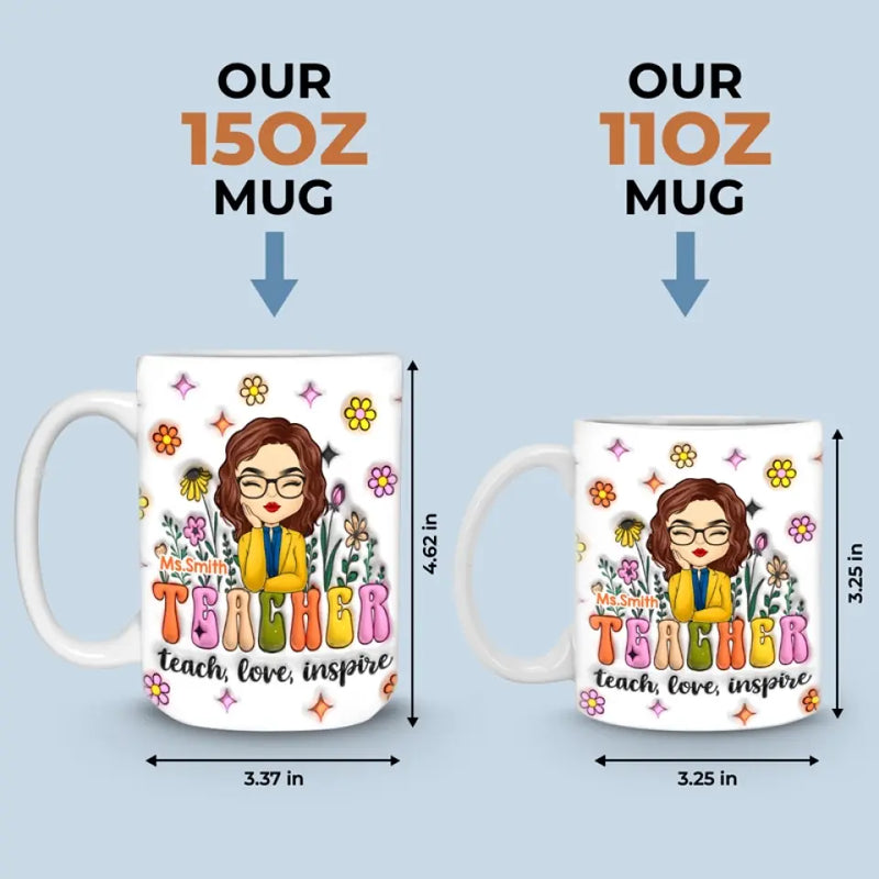 Custom Name Teacher Gifts for Women - Personalized Mugs