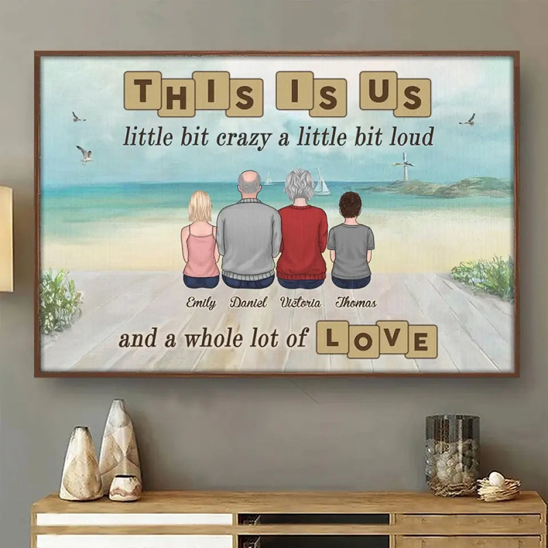 Custom Name Family Beach Decor - Personalized Poster