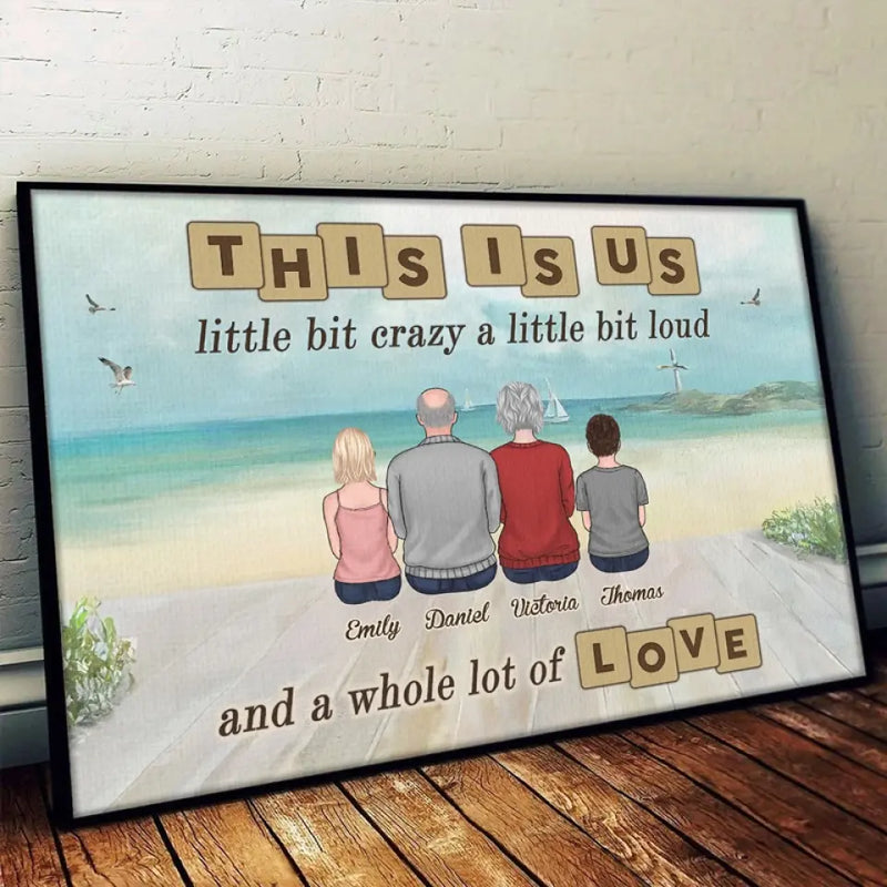 Custom Name Family Beach Decor - Personalized Poster