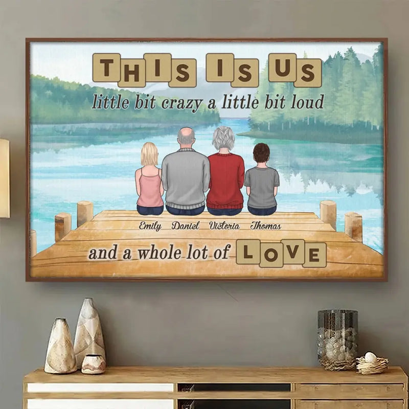 Custom Name Family Beach Decor - Personalized Poster