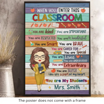 Custom Name Teacher Appreciation Classroom Decor - Personalized Poster
