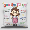 God Says I Am Amazing - Personalized Custom Kid Pillow - Gift For Kid, Back To School Gift