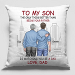 Custom Name Father Son Keepsake Gifts - Personalized Pillow