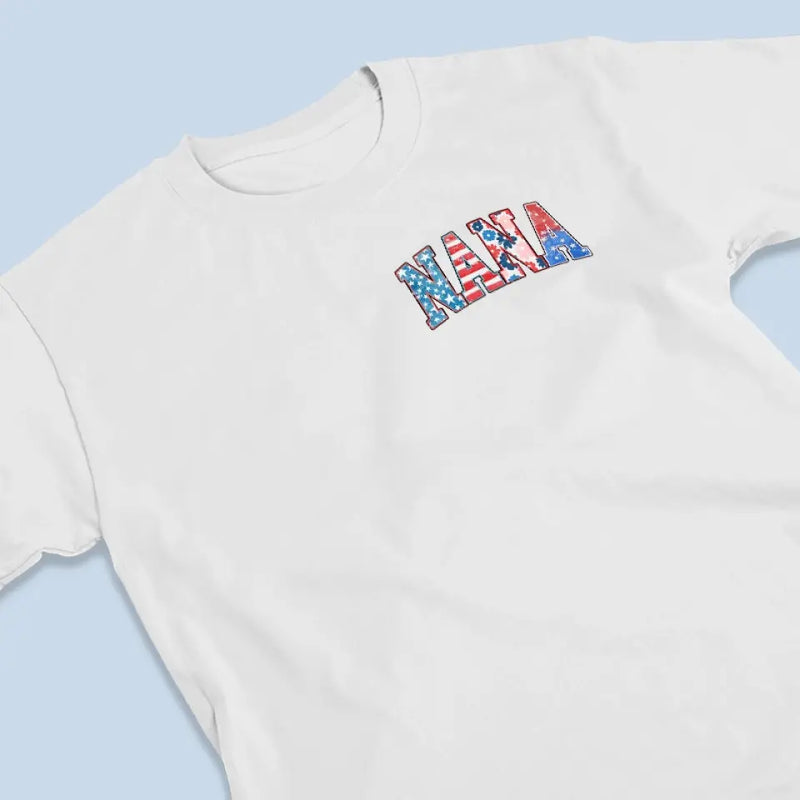 Custom Name Nana Gifts for Grandma - Personalized Apparel Back And Front Printed