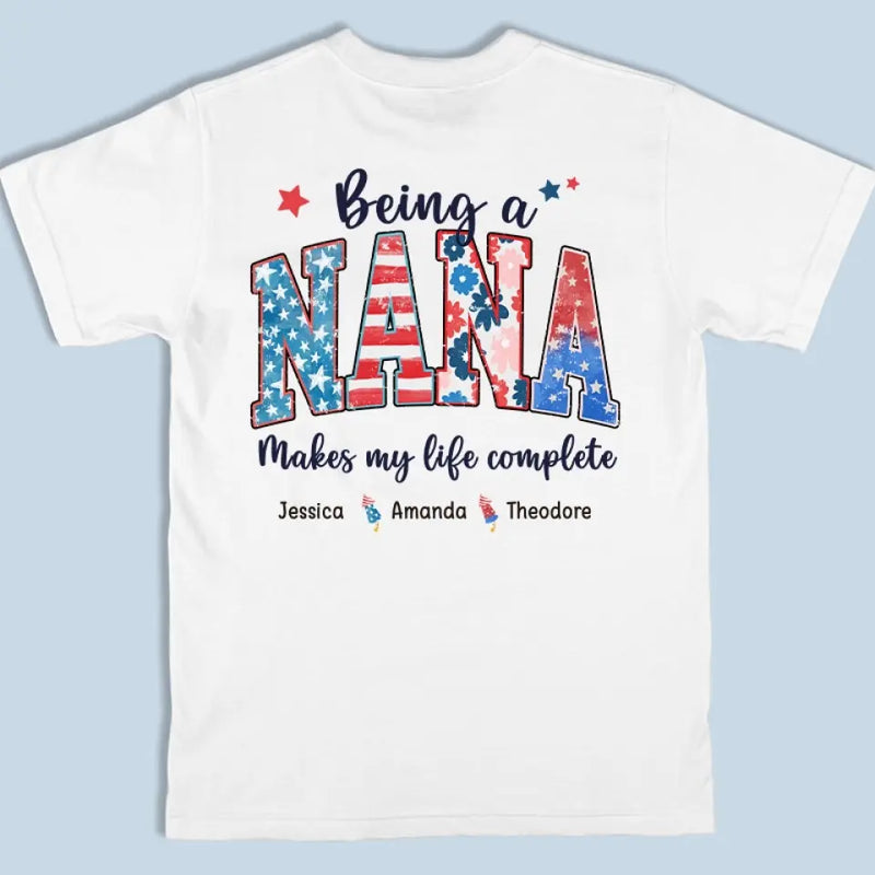 Custom Name Nana Gifts for Grandma - Personalized Apparel Back And Front Printed