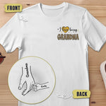 Custom Name Grandma Gifts for Women - Personalized Apparel Back And Front Printed