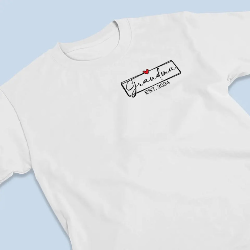 What Happens At Grandma's, Stays At Grandma's - Family Personalized Custom Back And Front Printed Unisex T-shirt - Gift For Mom, Grandma