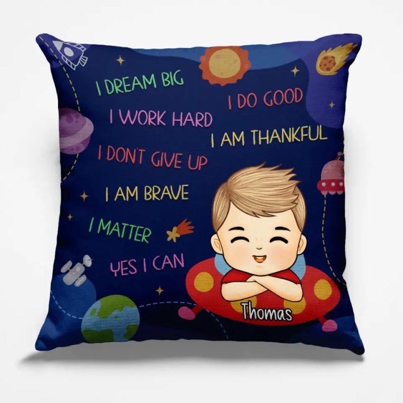 Custom Name Space Astronaut Gifts for Kids - Personalized Pillow