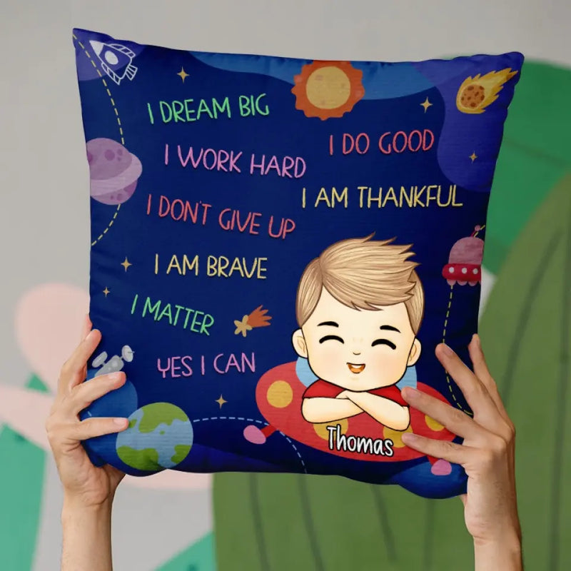 Custom Name Space Astronaut Gifts for Kids - Personalized Pillow