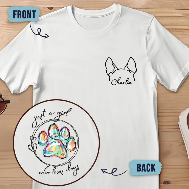 Custom Name Dog Lover Gifts - Personalized Apparel Back And Front Printed