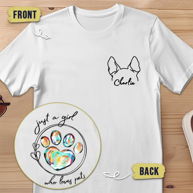 Custom Name Dog Lover Gifts - Personalized Apparel Back And Front Printed