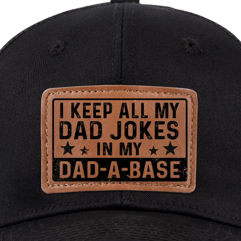 Funny Dad Joke Hat for Dads - Leather Patch Hat