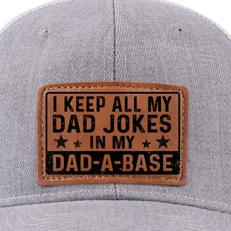 Funny Dad Joke Hat for Dads - Leather Patch Hat