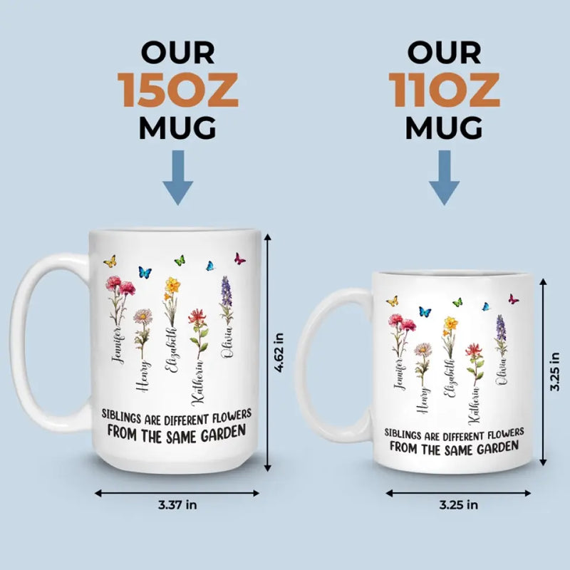 Custom Name Sibling Gifts - Personalized Mugs