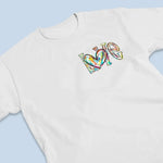 Custom Name Family Heart Gifts - Personalized Apparel Back And Front Printed
