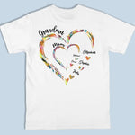 Custom Name Family Heart Gifts - Personalized Apparel Back And Front Printed