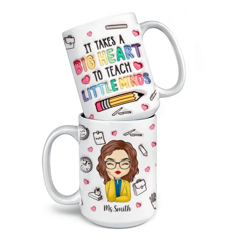 Custom Name Teacher Gifts - Personalized Mugs