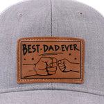 Best Dad Ever Father's Day Gift for Dads - Leather Patch Hat