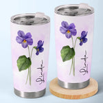 Custom Name Purple Violet Gifts for Women - Personalized Tumbler