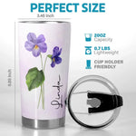 Custom Name Purple Violet Gifts for Women - Personalized Tumbler