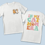 Custom Name Cat Mom Gifts - Personalized Apparel Back And Front Printed