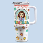 Custom Name Teacher Gifts for Educators - Personalized 40 Oz Tumbler With Handle