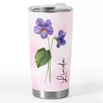Custom Name Purple Violet Gifts for Women - Personalized Tumbler