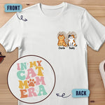 Custom Name Cat Mom Gifts - Personalized Apparel Back And Front Printed