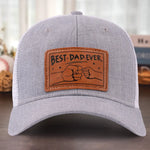 Best Dad Ever Father's Day Gift for Dads - Leather Patch Hat
