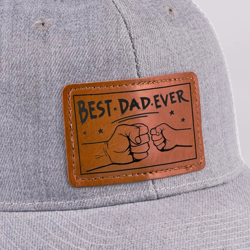 Best Dad Ever Father's Day Gift for Dads - Leather Patch Hat