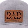 We Love You Dad - Family Personalized Custom Leather Patch Hat - Gift For Dad
