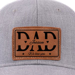 Custom Name Dad Gifts for Him - Personalized Leather Patch Hat