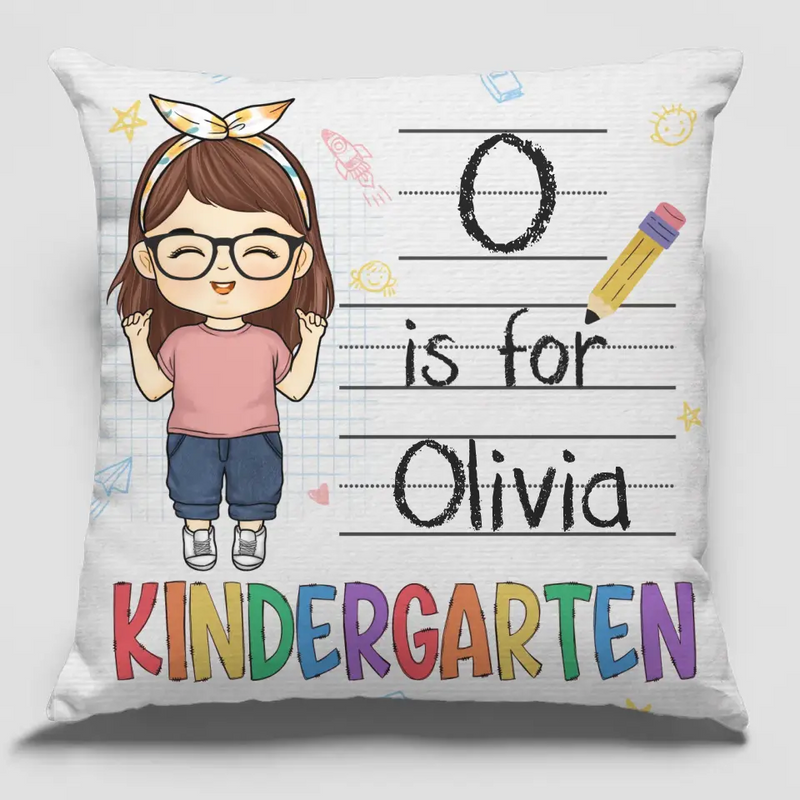 Custom Name Kindergarten Gifts for Kids - Personalized Pillow