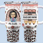 Custom Name Teacher Gifts - Personalized 40 Oz Tumbler With Handle