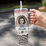 Custom Name Teacher Gifts - Personalized 40 Oz Tumbler With Handle