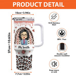 Custom Name Teacher Gifts - Personalized 40 Oz Tumbler With Handle