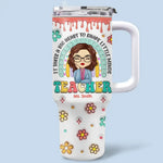 Custom Name Teacher Gifts for Educators - Personalized 40 Oz Tumbler With Handle