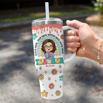 Custom Name Teacher Gifts for Educators - Personalized 40 Oz Tumbler With Handle