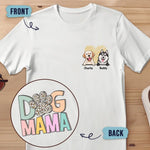 Custom Name Dog Mama Gifts for Women - Personalized Apparel Back And Front Printed