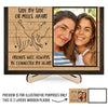 Custom Photo Friends Will Always Be Connected By Heart - Bestie Personalized Custom 2-Layered Wooden Plaque With Stand - Gift For Best Friends, BFF, Sisters