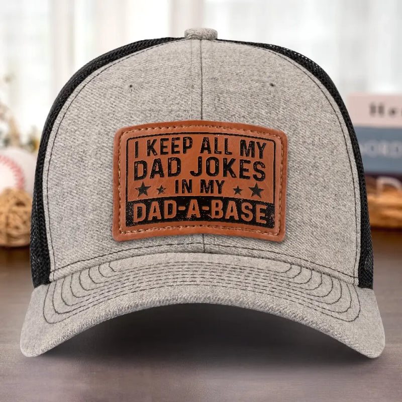 Funny Dad Joke Hat for Dads - Leather Patch Hat
