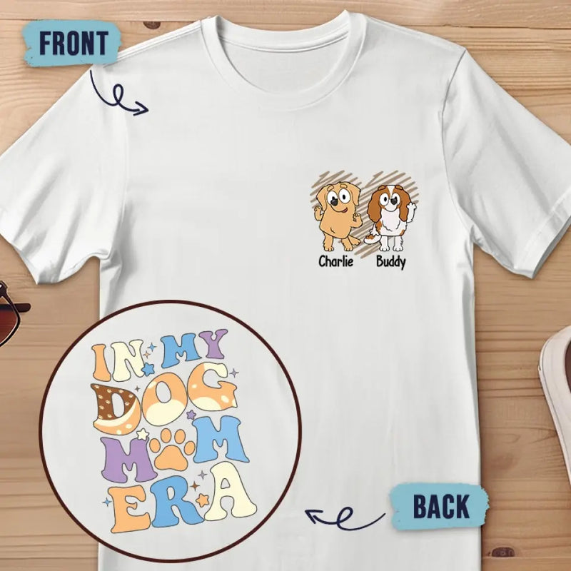 Custom Name Dog Mom Gifts for Women - Personalized Apparel Back And Front Printed
