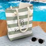 Custom Name Beach Flip Flop Gifts for Women - Personalized Beach Bag