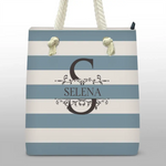 Custom Name Monogram Beach Gifts for Women - Personalized Beach Bag