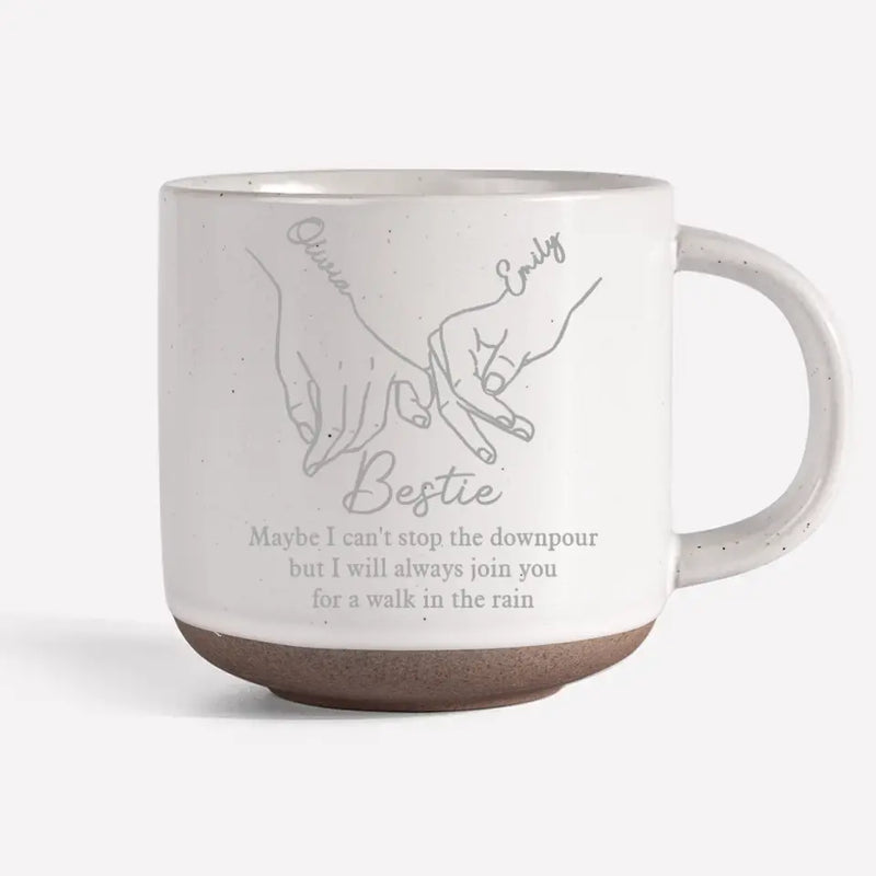 Bestie Friendship Gifts for Rainy Days - Pottery Mug