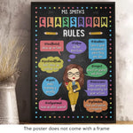 Custom Name Classroom Rules Teacher Gifts - Personalized Poster