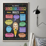 Custom Name Classroom Rules Teacher Gifts - Personalized Poster