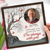 Custom Photo My Heart Is Forever Entwined With Yours - Memorial Personalized Custom 2-Layered Wooden Plaque With Stand - Sympathy Gift For Family Members