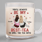 Custom Name Bestie Tea Gifts for Women - Personalized Glass Mug