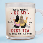 Custom Name Bestie Tea Gifts for Women - Personalized Glass Mug